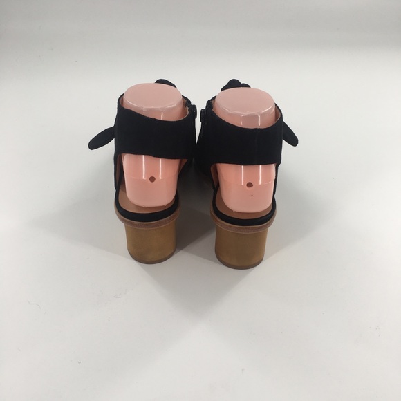 NWT Bernardo Luna Black Suede Booties Sandals Bow - Picture 3 of 9